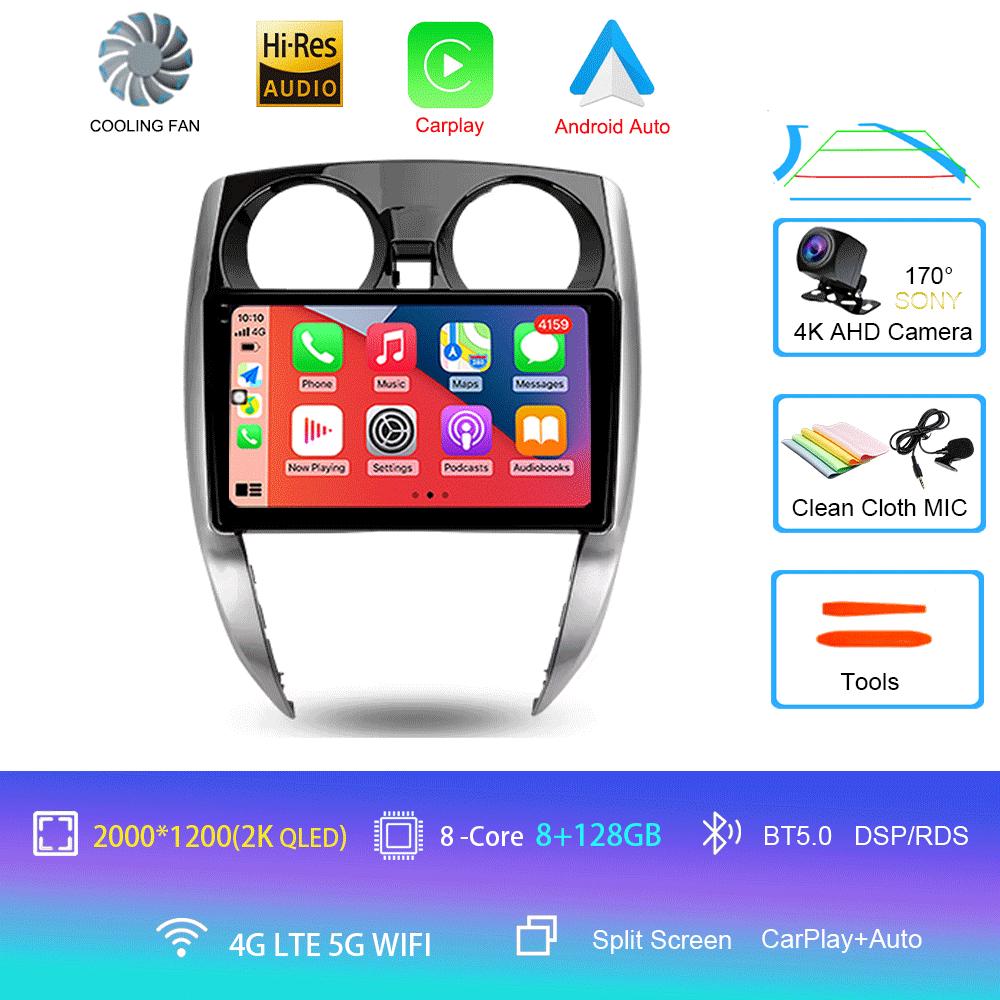 Car Radio Android 14 Carplay Auto For Nissan Note 2 E12 2012-2021 Multimedia Video Player GPS Navigation WIFI 4G DSP Stereo DSP