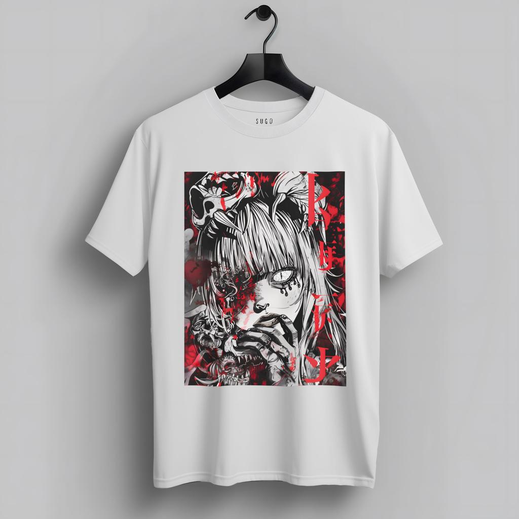 25 Anime Girl T-shirt Harajuku Manga Style Horror Japanese Streetwear Gothic Clothes Gifts Fashion Lover Tops Tee Man and Women