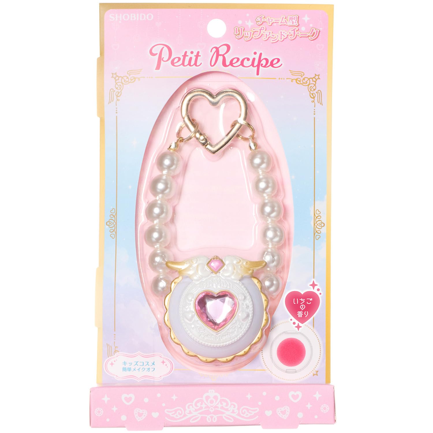 Shobido Kosumeido Petit Recipe Charm-Shaped Lip Cheek Fragrance Moisturizing Ingredients Washable Soap Cute Affordable Cosmetics (White)