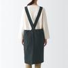 MUJI Cotton Plain Weave Work Dark 12835783 Apron, Gray, L-XL Size, Unisex,