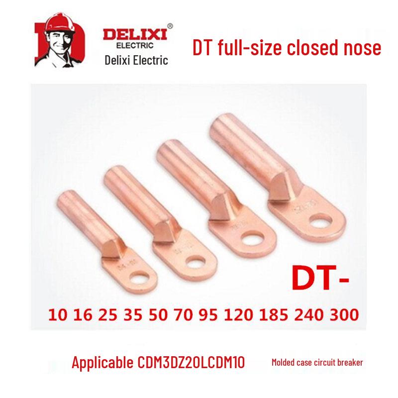 

DELIXI DT-10 Мідні кабельні наконечники 16-50, Провідні клеми, Фіолетова мідь Закритий кінець. 10mm² Cable Lug