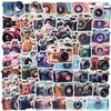 50 Cartoon Retro Camera Doodle Stickers Guitar Notebook Suitcase DIY Waterproof Stickers