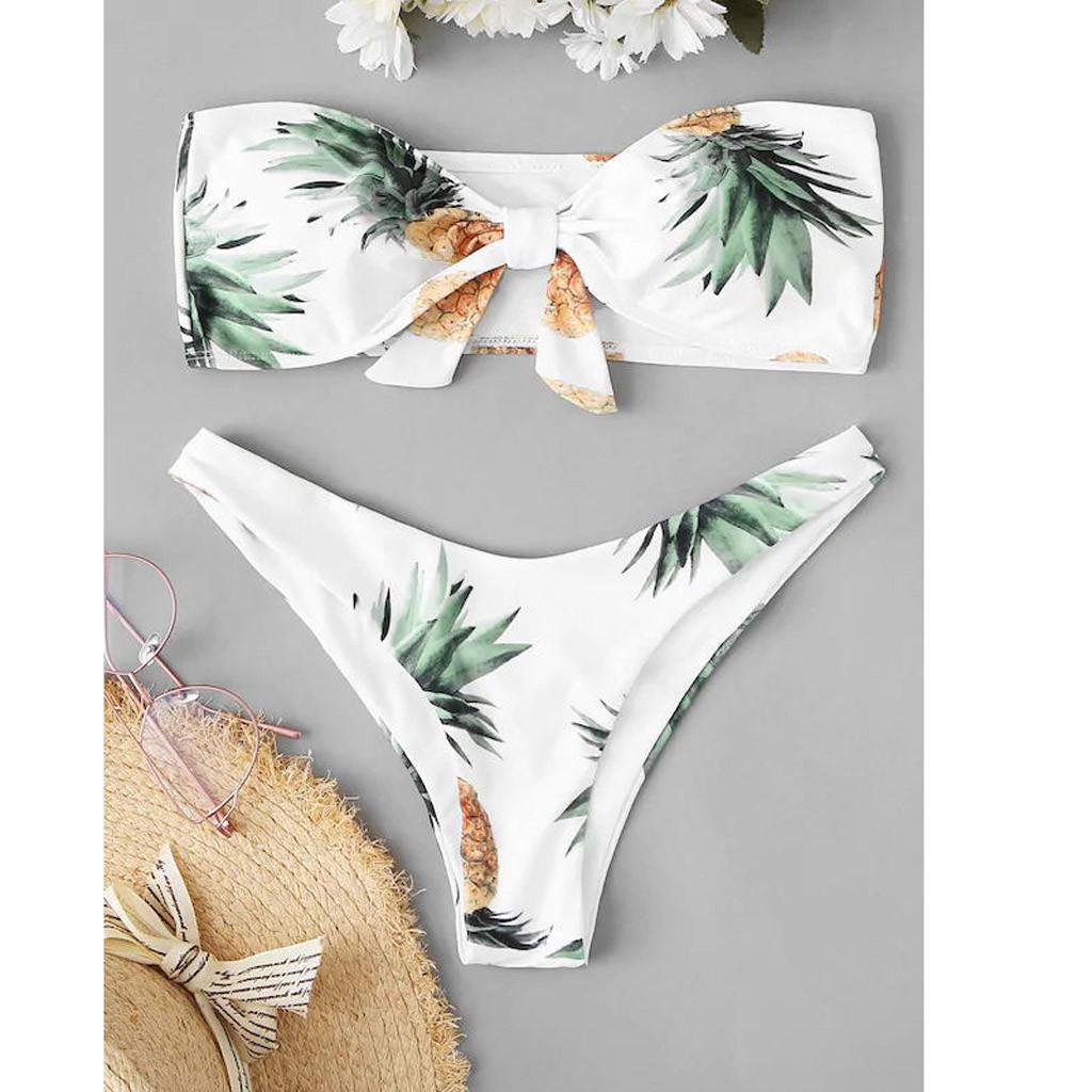 

Женский сексуальный купальник из двух частей с принтом, бикини, пляжная одежда
