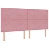 Box Spring Bed with Mattress and Headboard Pink 200 x 200 cm Velvet