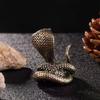 Mini Snake Antique Bronze Decor Figurines For Interior Decoration Desktop Ornament Pure Copper Miniatures Statue Copper Brass