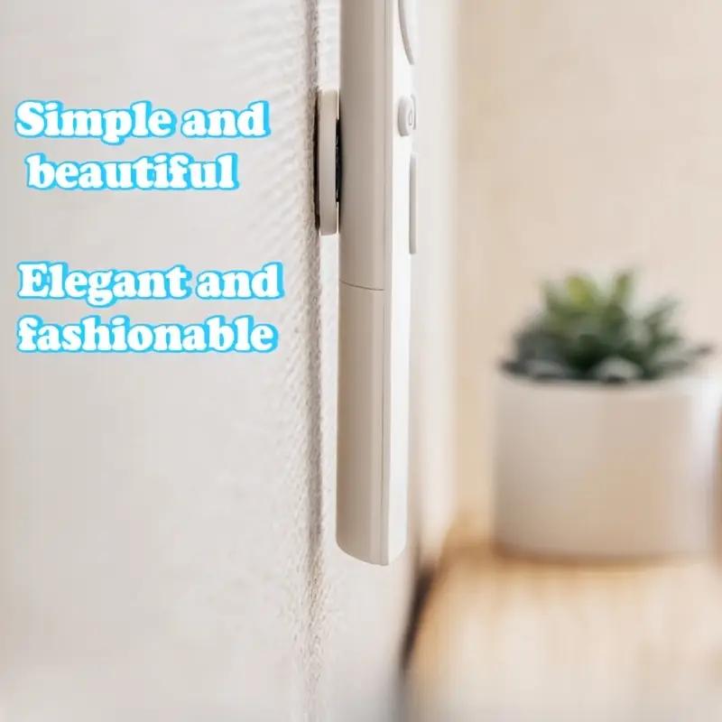 3/6pcs No Drill Magnetic Remote Holder - Wall Mount for TV/AC/DVD Remotes, White Space-Saving Design