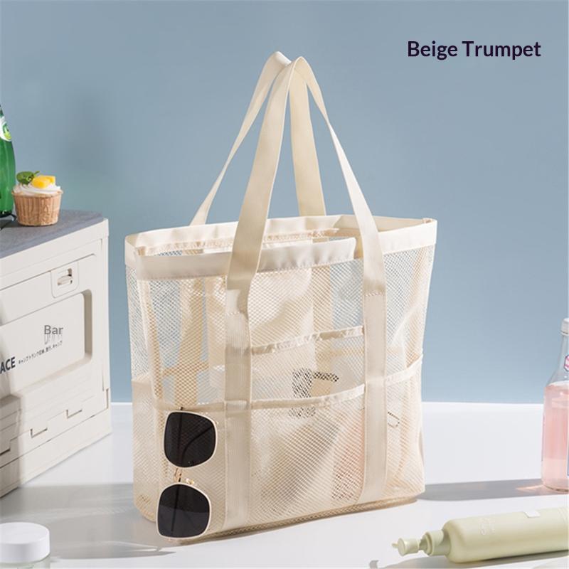 Handliche Strandtasche Große Kapazität Reise Badeanzug Aufbewahrungs-Organizer Tragbare Tote Tasche Schwimm-Netz Tasche für den Urlaub Neue Sporttasche