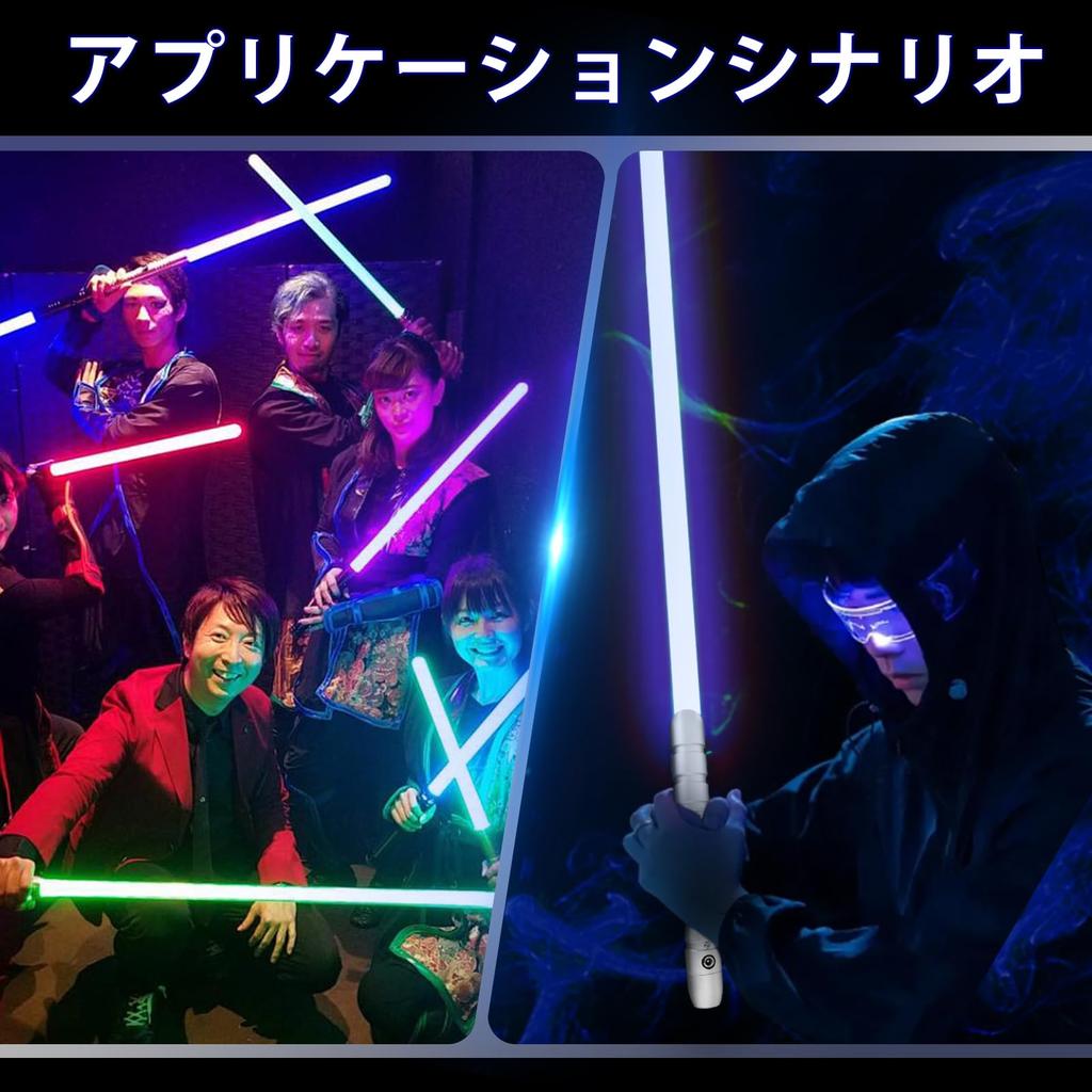 YDD Lightsaber with LED Blade, Metal Hilt, Force FX, Sound Effects, Sensor, Rechargeable Light-Up Sword (Silver-Blue Blade)