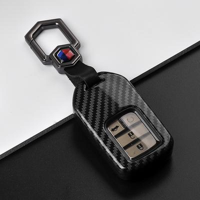 Abs Carbon Fiber Car Key Case Shell Fob For Honda City Turbo Crider Xrv 10Th Civic Accord Keychain Holder Keyring Accessories