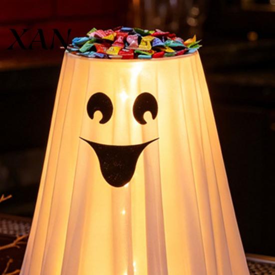 Creative Holiday Table Centerpiece Halloween Ghost Candy Bowl Stand with Remote Control, Large LED Lighted Event Tableware Cute Holder for Front Door