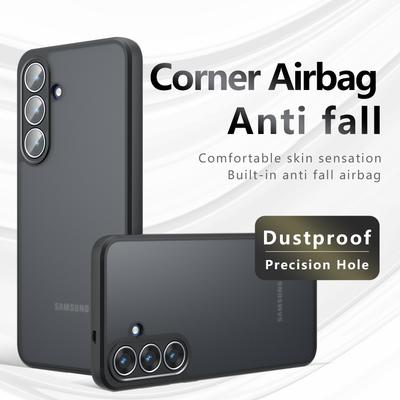 Airbag Super Protection Soft TPU+PC Clear Matte Back Cover For Samsung Galaxy S25 FE S25FE 5G Phone Case