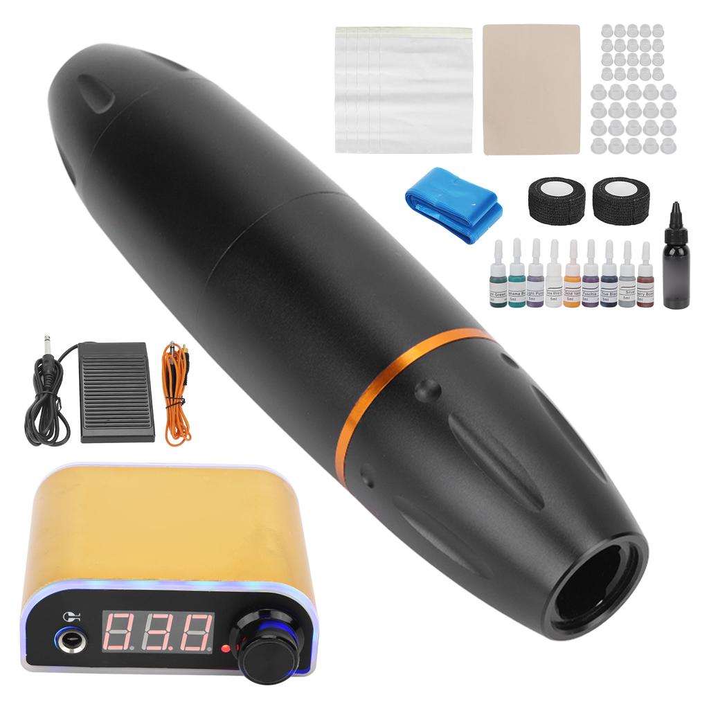 Professional Rotary Tattoo Pen Aluminium Alloy Liner Shader Complete Tattoo Machine Set for