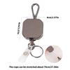 AntiCorrosion Alloy Keychain Retractable Square Hook Carabiner Badges Holder for Easy Item Retrieval in Work Travel Home
