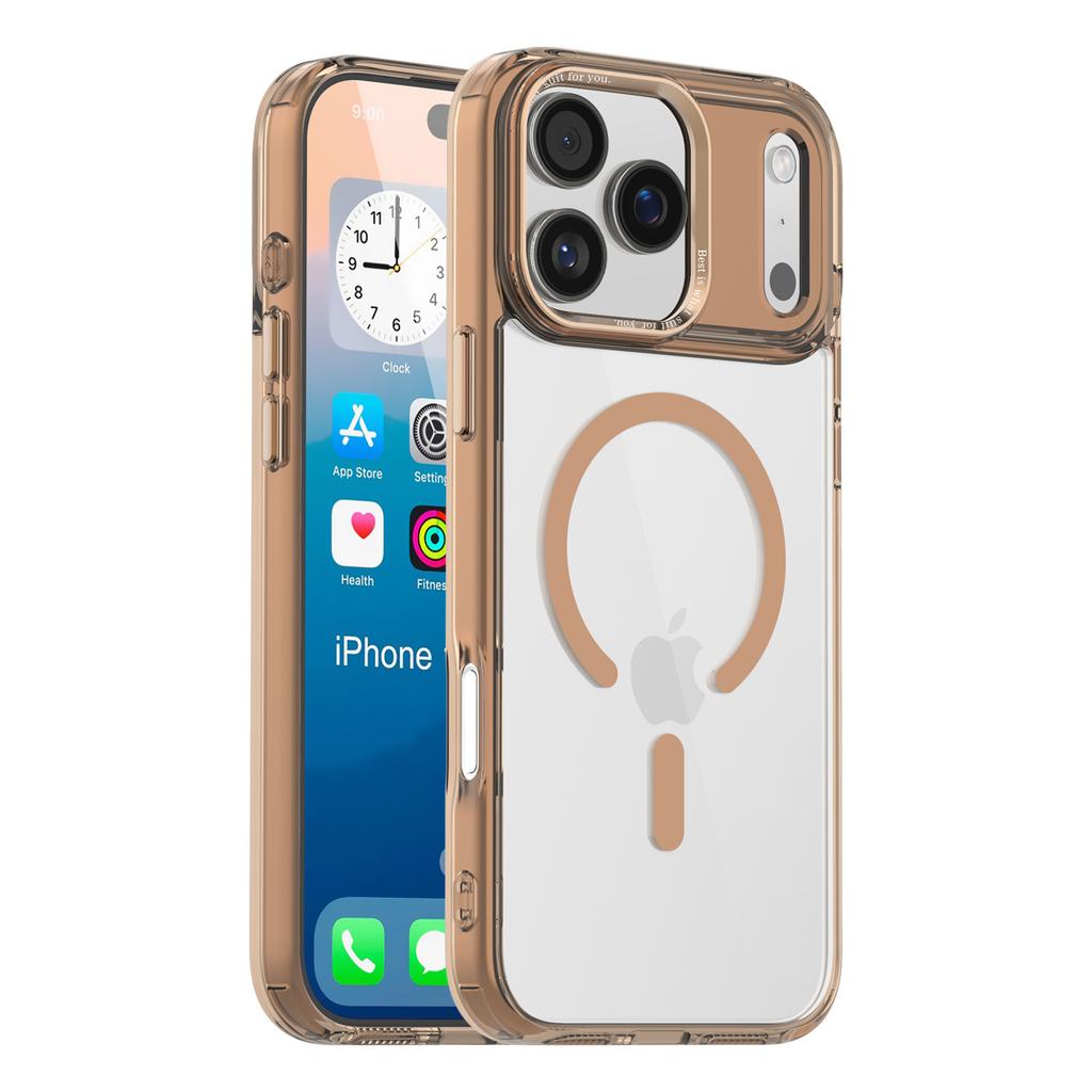 Ice colored Magnetic Suction Is Suitable for IPhone17ProMax Phone Cases and Apple 17Air Metal Lens Drop Protection Cases