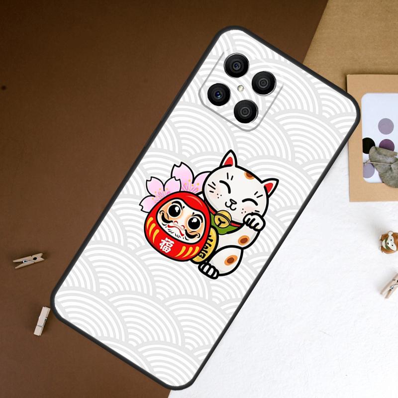 Lucky Cat Maneki Neko Japanese Case For Honor Magic 8 Pro 5 6 7 Lite X9a X9b X9c X9d X8b X8c Win 50 70 90 200 400 Pro Cover