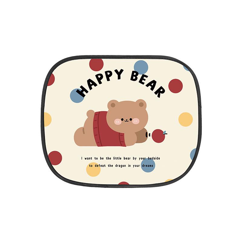 Elektrostatische Auto Zonnescherm - Schattig Beer Ontwerp voor Baby Warmtebescherming & Isolatie