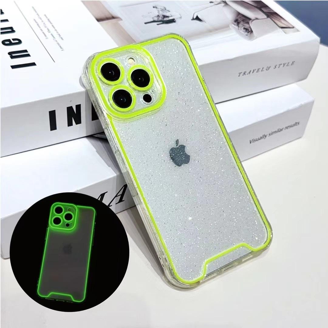 

Подходит для iPhone15 флуоресцентный светящийся чехол для мобильного телефона Apple 13pro светящийся блестящий чехол Xs/xr защитный чехол Apple 15Plus