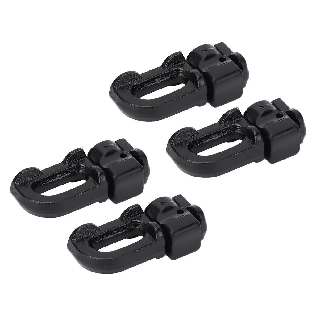 4Pcs L Track Double Stud Tie Down Fitting Carbon Steel L Track Rail Double Stud Fitting for Truck Bed Trailer Cargo