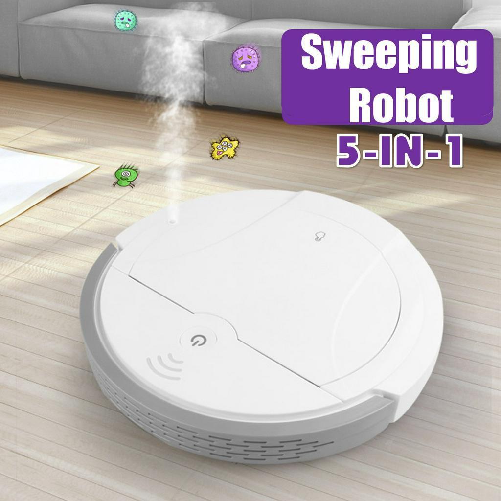 5-in-1 Fully Automatic Multifunctional Smart Robot Vacuum Cleaner USB Charging Sweeping Robot Dry/Wet UV Disinfection Cleaner
