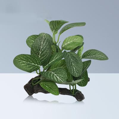 Umweltfreundliche, mehrere Stile, breite Anwendung, Simulation von Wasserpflanzen, Treibholz, Kleeblatt, Kunststoff, Lotus, Aquarium-Dekoration für den Haushalt