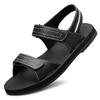 Fashion 2025 Hot Sale High Quality Leather Classics Black Summer Sandals for Men Outdoor Beach Shoes Casuals Sport Sandals Plus Size 47