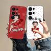 B-Betty-Cute-Boop Phone Case For Samsung S 24 Fe 25 Ultra Plus 20 Lite 21 30 22 23 24 22 Ultra 5G Fundas