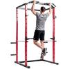 Power Cage Squat Rack with Pull-Up Bar Adjustable Dip Station for Home Gym Load 460 Kg