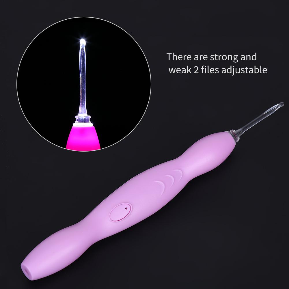 9 In 1 USB Rehargeable Light Up Crochet Hooks Needles Hand Weave Sewing Tools Set