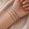 Bedel Dames Wit Roze Zirkonia Steen Strik Armband Zilver Goud Rosé Kleur Verstelbaar Bruiloft Sieraden Voor Vrouwen