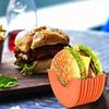 Suport reutilizabil pentru burgeri Gadgeturi utile Cadru siliconic Suport pentru unelte de burger Raft de depozitare Organizator de bucătărie Unelte Bar de luat masa Acasă