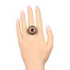 Ring Agate Red Resin Crystal Beads Round Multicolor