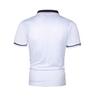 Summer New Men's Patchwork Contrast T-shirt Men's Youth Sports Fashion Short-sleeved Polo Shirt