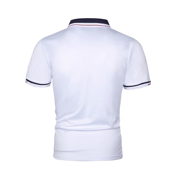 Summer New Men's Patchwork Contrast T-shirt Men's Youth Sports Fashion Short-sleeved Polo Shirt