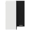 Hanging Corner Cabinet in Black Oak and White 57 x 57 x 80 cm