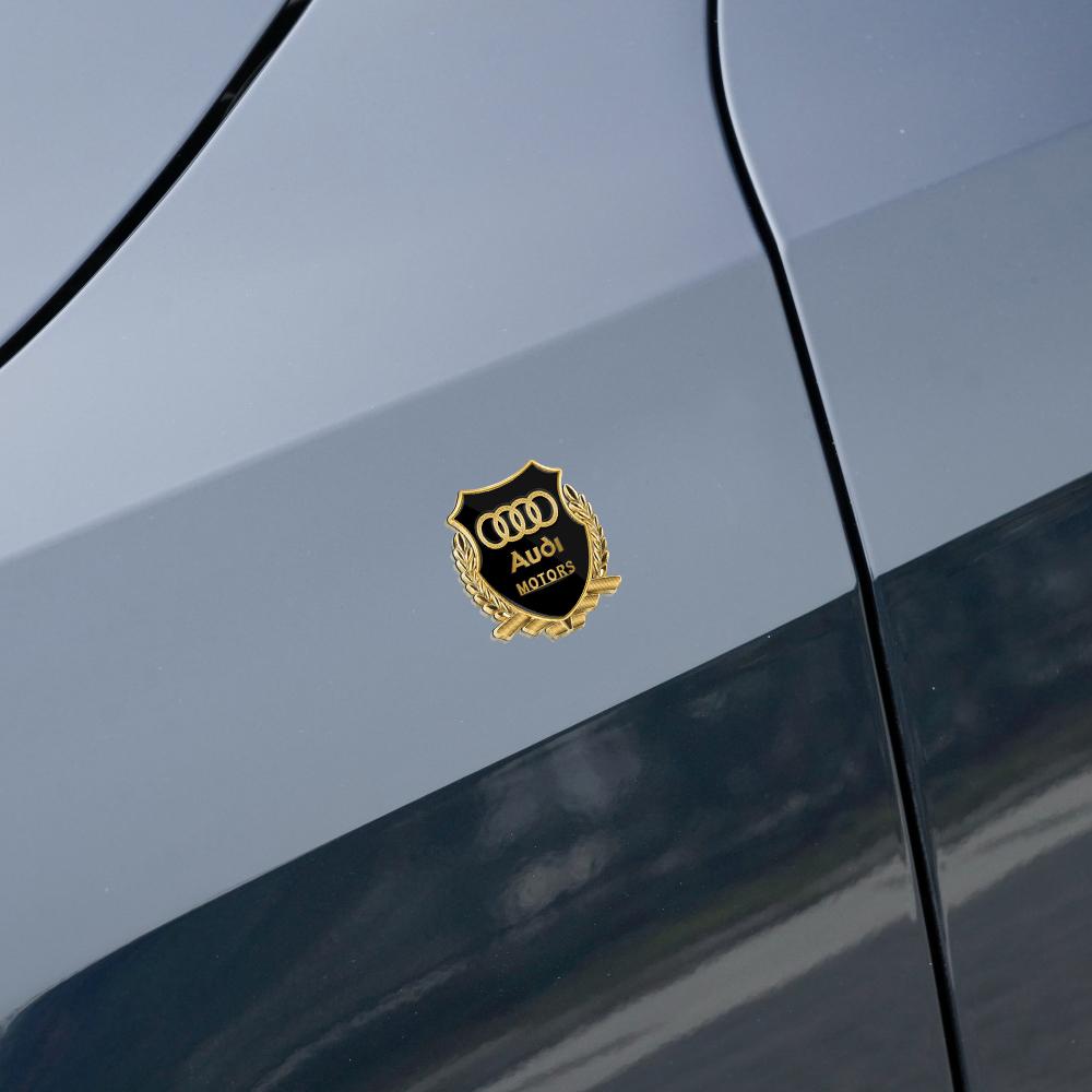 2PCS Car Metal Emblem Styling Body Window Stickers Decoration Decoration Decal Accessories For 4GFIO A3 A4 B5 B6 A3 Sline Quattro