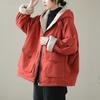 Women Loose Leisure Hooded Coat Women's Tide Ins Autumn Winter Cotton-Padded Jacket Female New Cotton-Padded Jacket