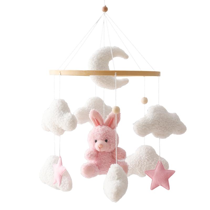 Baby Rattle Toy 0-12 Months Wooden Mobile On The Bed Newborn Music Box Bed Bell Hanging Toys Holder Bracket Infant Crib Boy Toys