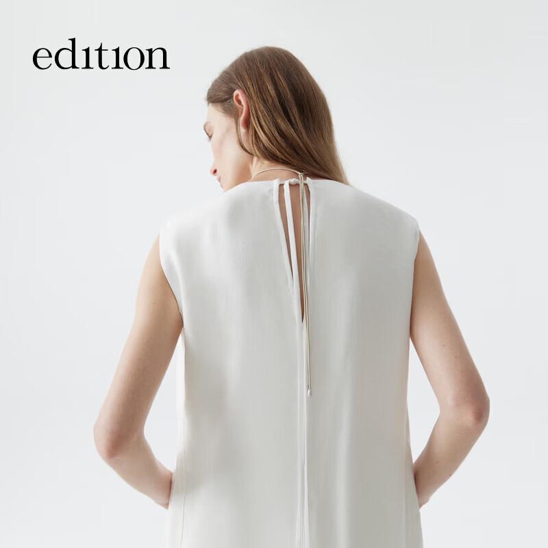 Edition Women's Linen Blend Sleeveless Mid-Length Shift Dress