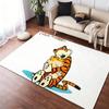 Anime C-Calvin And Hobbes Floor Mat Flannel Rugs Cozy Plush Thickened Soft Warm Winter Non Slip Living Room Home Indoor Use