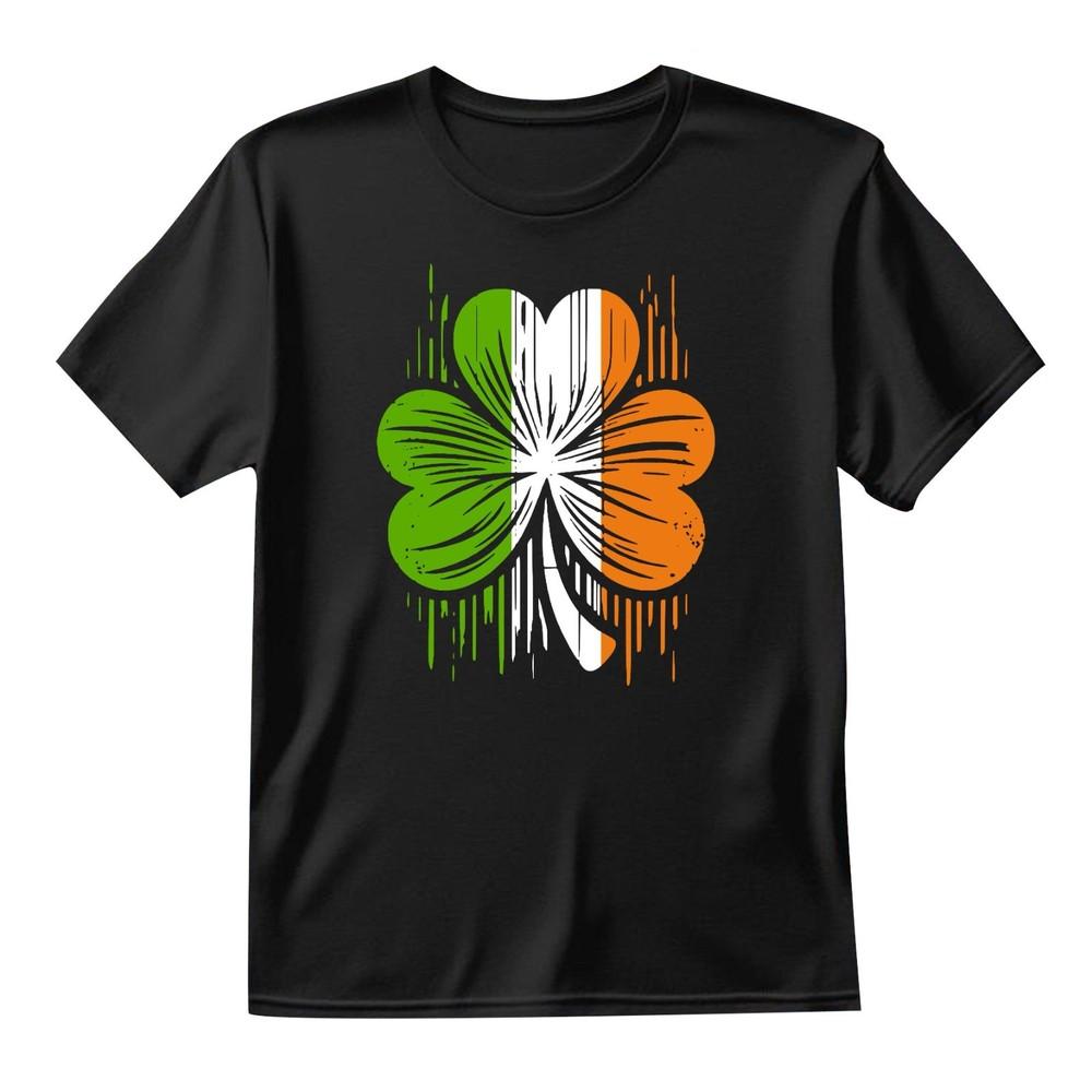 Shamrock Ireland Flag Distressed Saint Patricks Day TShirt Holidays Irish Gifts S