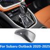 For Subaru Outback - 2024 2025 Carbon Fiber Gear Shift Knob Head Cover Trim Sticker Interior Accessories Car Styling