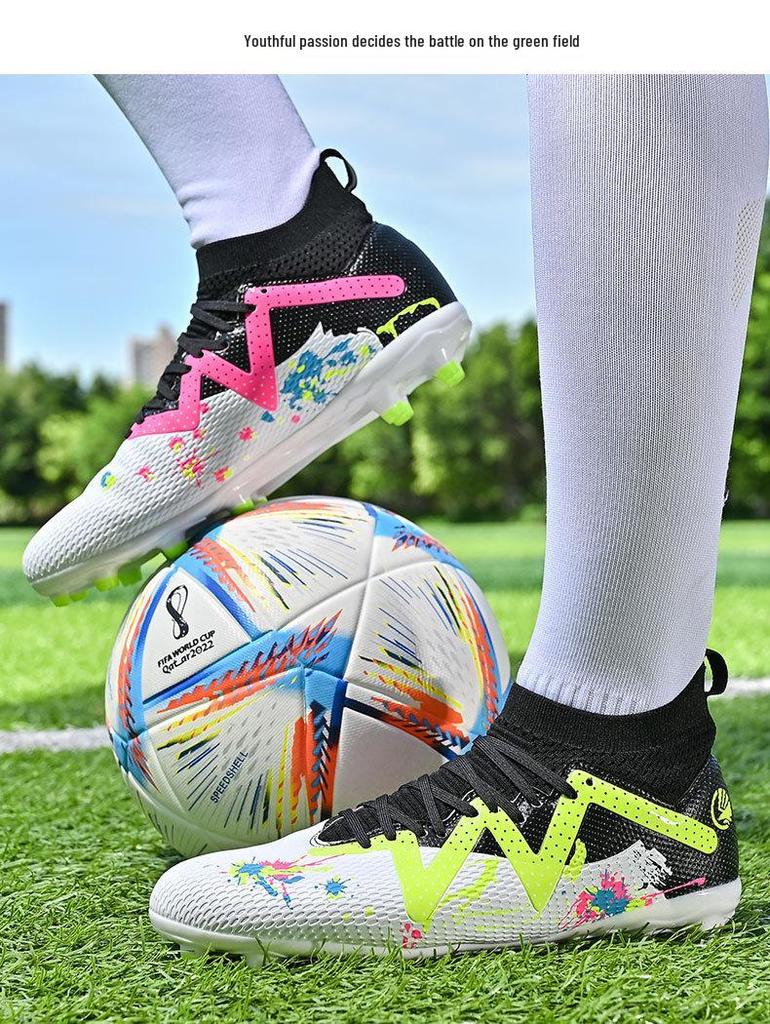 Unisexowe buty piłkarskie typu high-top antypoślizgowe na sztuczną murawę dla młodzieży i dorosłych