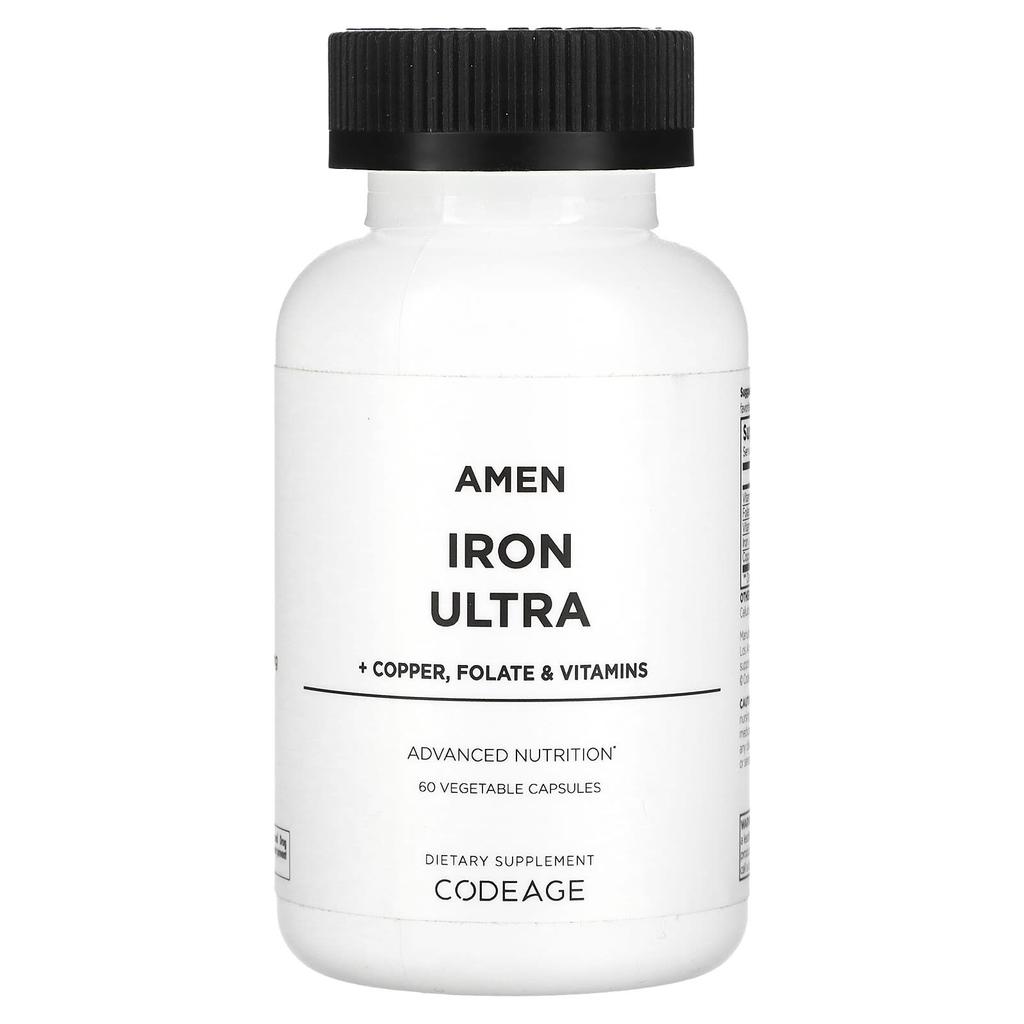 Amen, Iron Ultra, Veggie Capsules 60