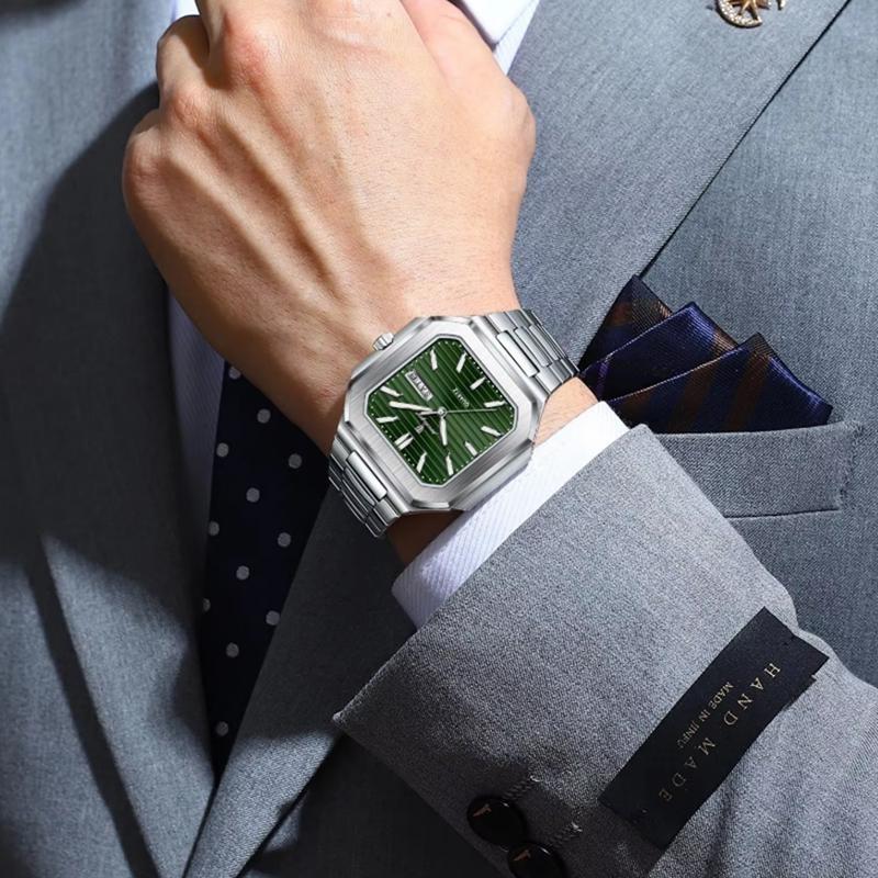 Fashion Men's Watch Waterproof Night Light Calendar Quartz Men's Watch Stainless Steel Luxury Business Men Watch