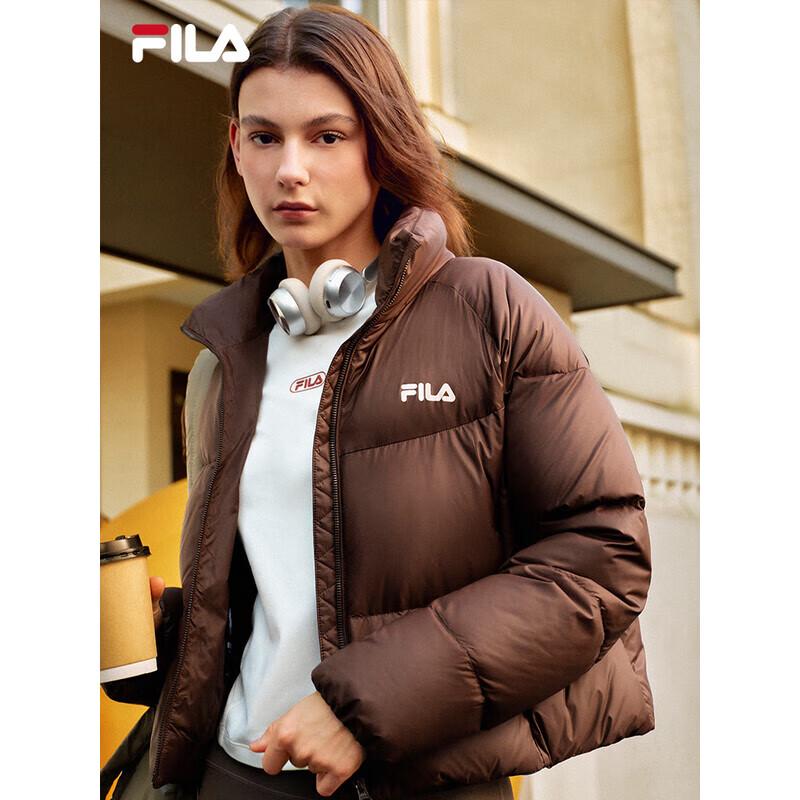 FILA Women's Loose Fit Stand-Collar Down Jacket