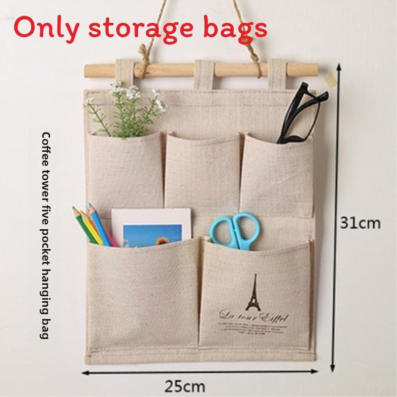 

Ткань Хлопок Лен Хранение Подвесной Органайзер Дверь Стена Спальня Водонепроницаемый Гардероб Brown Tower