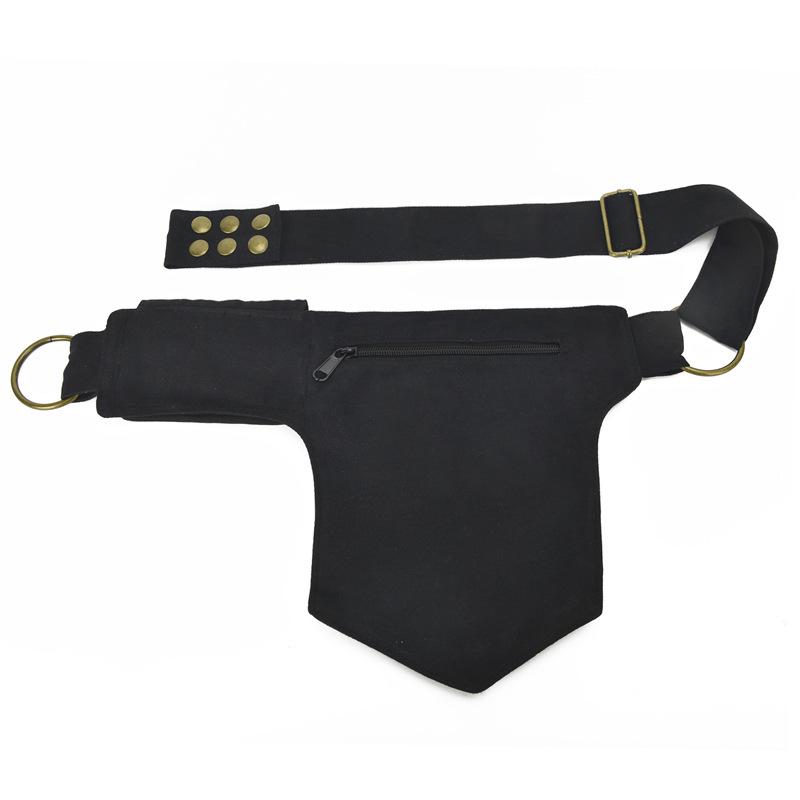 Unisex Retro Rivet Waist Bag: Multi-Functional Crossbody for Outdoor Sports and Phone Storage