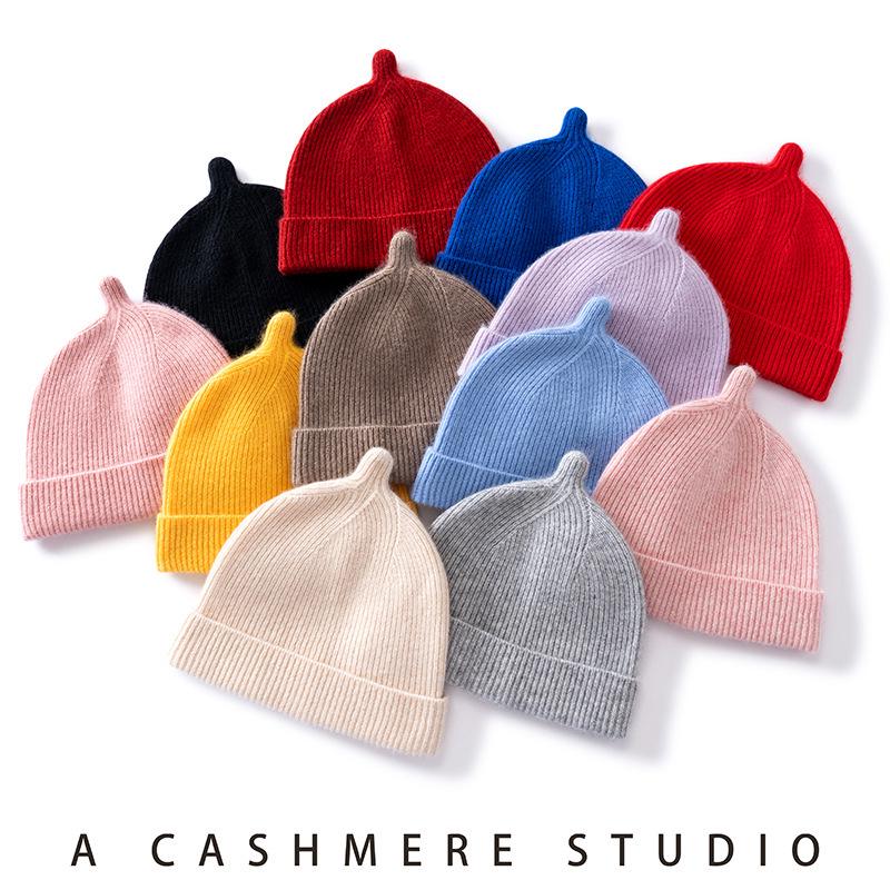 Cashmere Baby Knit Hat - Autumn/Winter Cute & Warm for Boys and Girls