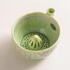 Ceramic Berry Rinse Bowl with Drainage Fruit Washer Spinner 360° Rotating Kitchen Cleaning Berries Vegetable Washer Spinner