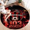 Kulatý koberec FC Spartak Trnava, Koberec do obývacího pokoje, ložnice, k pohovce, herny, Dekorace, Protiskluzová podložka